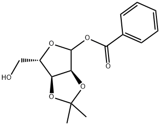 Benzoyl 2,3-O-isopropylidene-L-ribofuranoside Structure