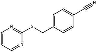 4-[(pyrimidin-2-ylsulfanyl)methyl]benzonitrile Struktur