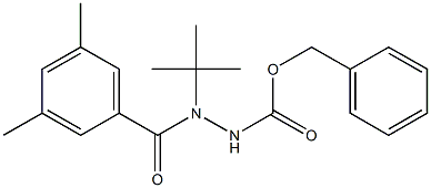 benzyl 2-tert-butyl-2-(3,5-dimethylbenzoyl)hydrazinecarboxylate Struktur