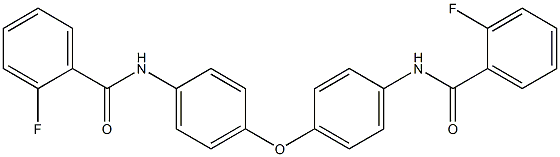 2-fluoro-N-(4-{4-[(2-fluorobenzoyl)amino]phenoxy}phenyl)benzamide 结构式