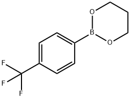 2-[4-(Trifluoromethyl)phenyl]-1,3,2-dioxaborinane 化学構造式