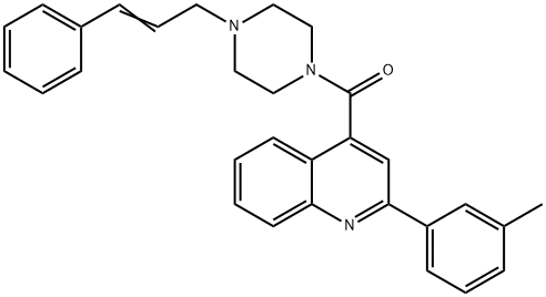 4-[(4-cinnamyl-1-piperazinyl)carbonyl]-2-(3-methylphenyl)quinoline Structure