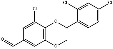 3-chloro-4-[(2,4-dichlorophenyl)methoxy]-5-methoxybenzaldehyde Structure