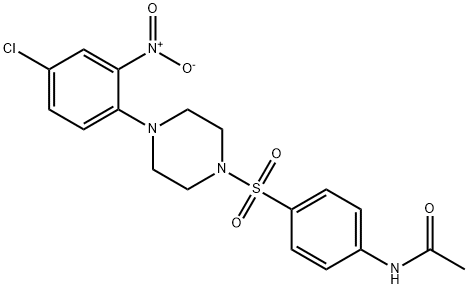 N-{4-[(4-{4-chloro-2-nitrophenyl}piperazin-1-yl)sulfonyl]phenyl}acetamide 结构式