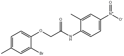 2-(2-bromo-4-methylphenoxy)-N-(2-methyl-4-nitrophenyl)acetamide Struktur