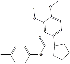 1-(3,4-dimethoxyphenyl)-N-(4-methylphenyl)cyclopentanecarboxamide Structure