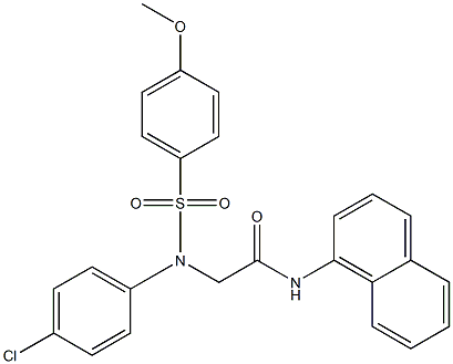 2-{4-chloro[(4-methoxyphenyl)sulfonyl]anilino}-N-(1-naphthyl)acetamide,432508-72-0,结构式