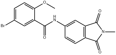 5-bromo-2-methoxy-N-(2-methyl-1,3-dioxo-2,3-dihydro-1H-isoindol-5-yl)benzamide|