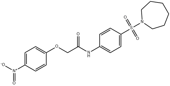 N-[4-(1-azepanylsulfonyl)phenyl]-2-(4-nitrophenoxy)acetamide Structure