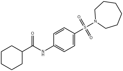 N-[4-(1-azepanylsulfonyl)phenyl]cyclohexanecarboxamide Struktur