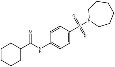 N-[4-(1-azepanylsulfonyl)phenyl]cyclohexanecarboxamide 结构式