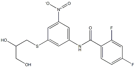 N-{3-[(2,3-dihydroxypropyl)sulfanyl]-5-nitrophenyl}-2,4-difluorobenzamide Structure