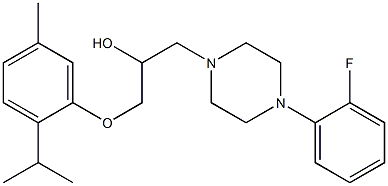 1-[4-(2-fluorophenyl)-1-piperazinyl]-3-(2-isopropyl-5-methylphenoxy)-2-propanol Structure