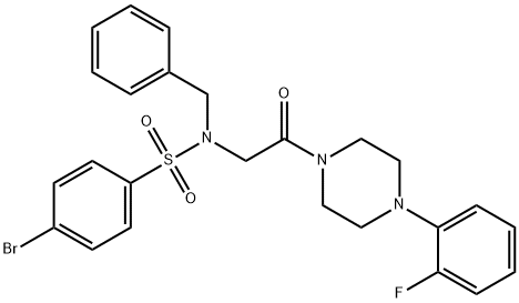 N-benzyl-4-bromo-N-{2-[4-(2-fluorophenyl)-1-piperazinyl]-2-oxoethyl}benzenesulfonamide Structure