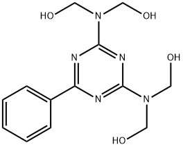 2,4-Bis[bis(hydroxymethyl)amino]-6-phenyl-1,3,5-triazine Struktur