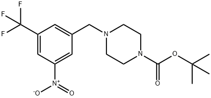 tert-butyl 4-(3-nitro-5-(trifluoromethyl)benzyl)piperazine-1-carboxylate Structure