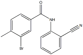 3-bromo-N-(2-cyanophenyl)-4-methylbenzamide,443636-68-8,结构式