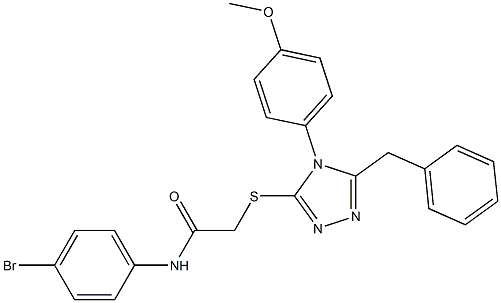 443742-52-7 2-{[5-benzyl-4-(4-methoxyphenyl)-4H-1,2,4-triazol-3-yl]sulfanyl}-N-(4-bromophenyl)acetamide