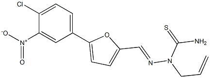 5-{4-chloro-3-nitrophenyl}-2-furaldehyde N-allylthiosemicarbazone Structure