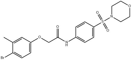 2-(4-bromo-3-methylphenoxy)-N-[4-(4-morpholinylsulfonyl)phenyl]acetamide Structure