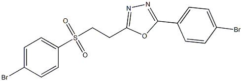 445226-15-3 2-(4-bromophenyl)-5-{2-[(4-bromophenyl)sulfonyl]ethyl}-1,3,4-oxadiazole