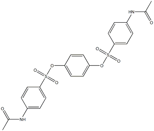 4-({[4-(acetylamino)phenyl]sulfonyl}oxy)phenyl 4-(acetylamino)benzenesulfonate 结构式