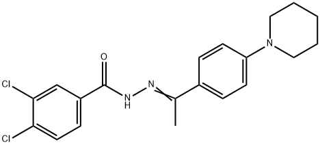 3,4-dichloro-N'-{1-[4-(1-piperidinyl)phenyl]ethylidene}benzohydrazide Structure