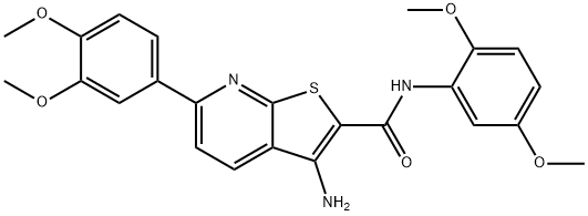 445268-08-6 3-amino-N-(2,5-dimethoxyphenyl)-6-(3,4-dimethoxyphenyl)thieno[2,3-b]pyridine-2-carboxamide