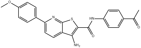 N-(4-acetylphenyl)-3-amino-6-(4-methoxyphenyl)thieno[2,3-b]pyridine-2-carboxamide|