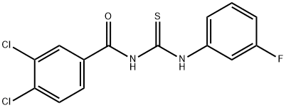 N-(3,4-dichlorobenzoyl)-N'-(3-fluorophenyl)thiourea Structure