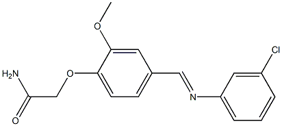 2-(4-{[(3-chlorophenyl)imino]methyl}-2-methoxyphenoxy)acetamide|