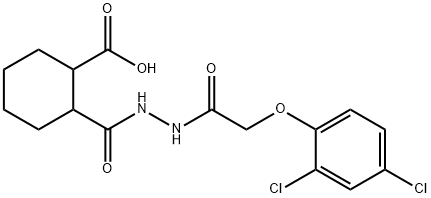 2-({2-[2-(2,4-dichlorophenoxy)acetyl]hydrazino}carbonyl)cyclohexanecarboxylic acid,446844-48-0,结构式