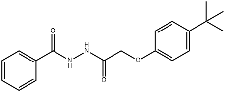 N'-{2-[4-(tert-butyl)phenoxy]acetyl}benzohydrazide 结构式