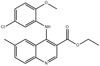 ethyl 4-(5-chloro-2-methoxyanilino)-6-methylquinoline-3-carboxylate Structure