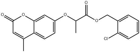 2-chlorobenzyl 2-[(4-methyl-2-oxo-2H-chromen-7-yl)oxy]propanoate Structure