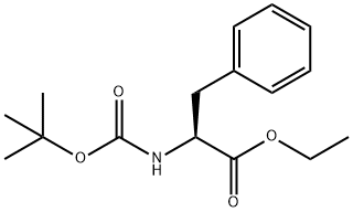 N-[(1,1-dimethylethoxy)carbonyl]Phenylalanine ethyl ester 化学構造式