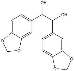 1,2-bis(2H-1,3-benzodioxol-5-yl)ethane-1,2-diol,4543-59-3,结构式
