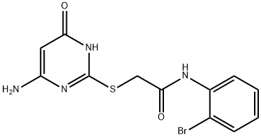 2-[(4-amino-6-oxo-1,6-dihydropyrimidin-2-yl)sulfanyl]-N-(2-bromophenyl)acetamide Structure