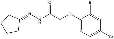 N'-cyclopentylidene-2-(2,4-dibromophenoxy)acetohydrazide Structure