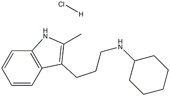 N-[3-(2-methyl-1H-indol-3-yl)propyl]cyclohexanamine hydrochloride Structure