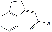 2-(1,2-dihydroinden-3-ylidene)acetic acid 化学構造式