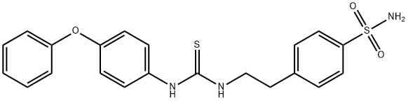 4-(2-{[(4-phenoxyanilino)carbothioyl]amino}ethyl)benzenesulfonamide 结构式
