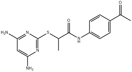 N-(4-acetylphenyl)-2-[(4,6-diamino-2-pyrimidinyl)sulfanyl]propanamide|
