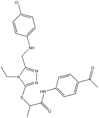 N-(4-acetylphenyl)-2-({5-[(4-chloroanilino)methyl]-4-ethyl-4H-1,2,4-triazol-3-yl}sulfanyl)propanamide|