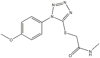 2-{[1-(4-methoxyphenyl)-1H-tetraazol-5-yl]sulfanyl}-N-methylacetamide Structure