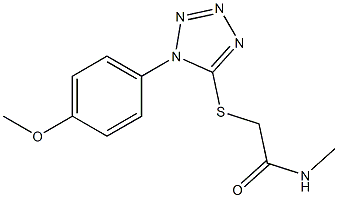 2-{[1-(4-methoxyphenyl)-1H-tetraazol-5-yl]sulfanyl}-N-methylacetamide|