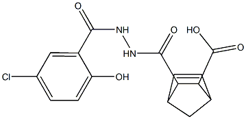 3-{[2-(5-chloro-2-hydroxybenzoyl)hydrazino]carbonyl}bicyclo[2.2.1]hept-5-ene-2-carboxylic acid|