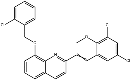 8-[(2-chlorobenzyl)oxy]-2-[2-(3,5-dichloro-2-methoxyphenyl)vinyl]quinoline|