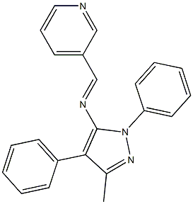 N-(3-methyl-1,4-diphenyl-1H-pyrazol-5-yl)-N-(3-pyridinylmethylene)amine,488082-87-7,结构式
