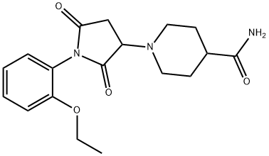 1-[1-(2-ethoxyphenyl)-2,5-dioxopyrrolidin-3-yl]piperidine-4-carboxamide|